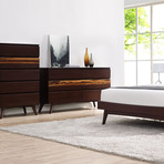 Azara Six Drawer Double Dresser (Caramelized)