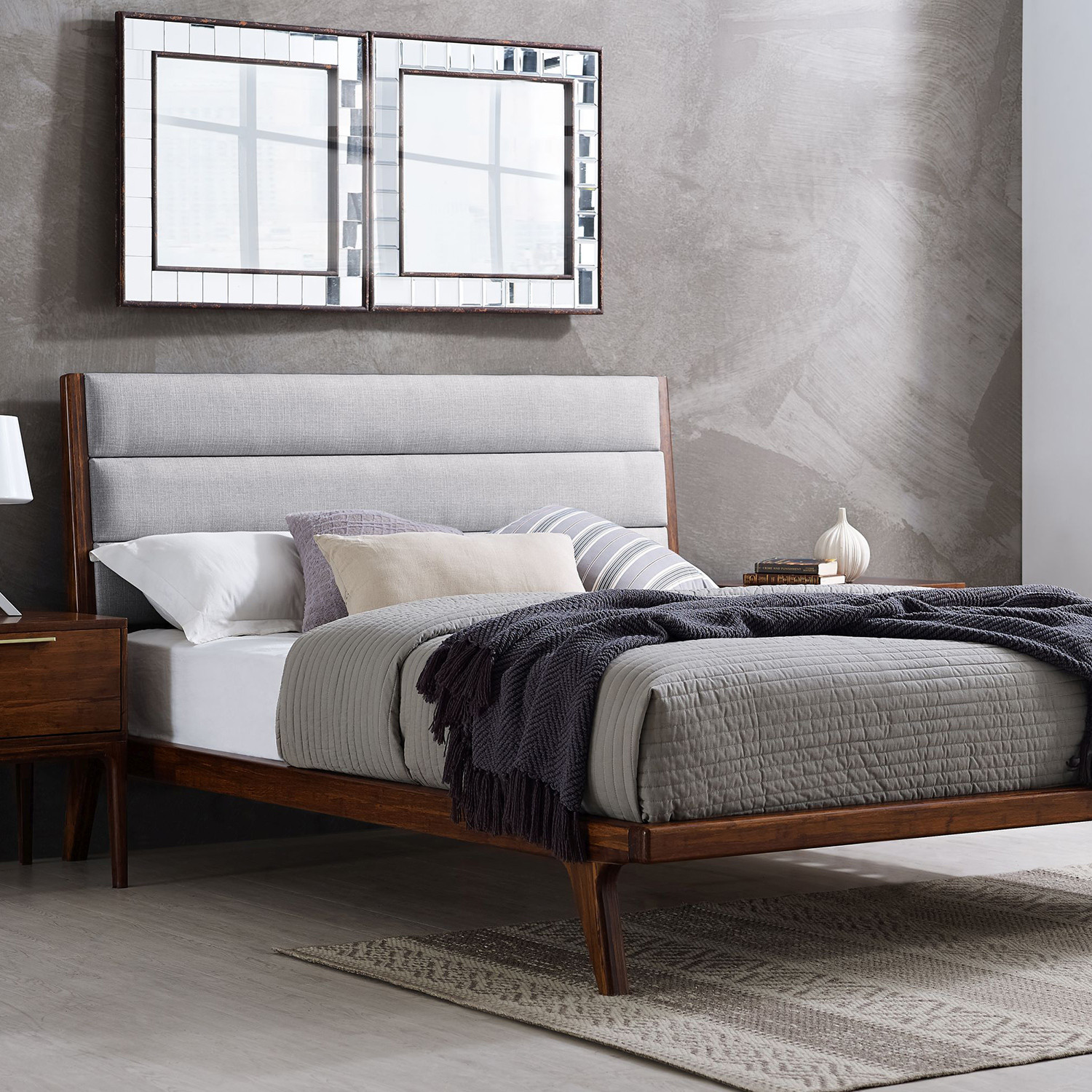 Mercury Upholstered Platform Bed (Cal King) - Greenington ...