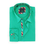 Solid Sateen Shirt // Green (3XL)