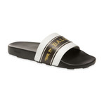 Bally // Anistern Animal Rubber Slides // White + Black + Gold (US: 9)