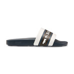 Bally // Anistern Animal Rubber Slides // White + Blue + Black (US: 8)