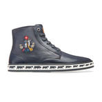 Bally // Alpistar Leather High Top Sneakers // Blue (US: 10)