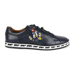 Bally // Alpistar Leather Low Top Sneakers // Blue (US: 9.5)