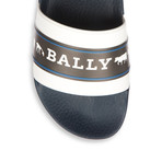 Bally // Anistern Animal Rubber Slides // White + Blue + Black (US: 8)