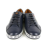 Bally // Alpistar Leather Low Top Sneakers // Blue (US: 9.5)