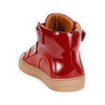 Bally // Herick Leather High Top Sneakers // Red (US: 7.5)