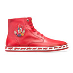 Bally // Alpistar Leather High Top Sneakers // Red (US: 8)