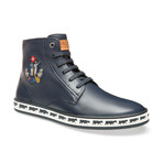 Bally // Alpistar Leather High Top Sneakers // Blue (US: 10)