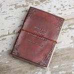 Handmade Leather Journal // We All Become Stories (Brown)