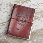 Handmade Leather Journal // Hardship And Extraordinary Journey (Brown)