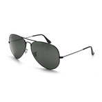 Aviator Sunglasses II // Black + Green