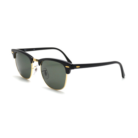 Clubmaster Sunglasses // Black + Gold