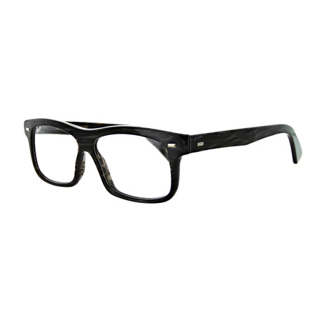 Unisex Square Optical Frames // Black Grain