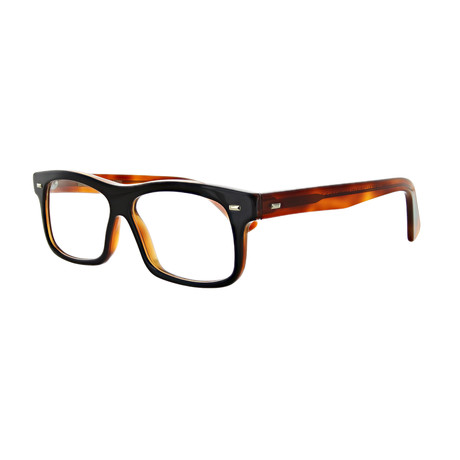 Unisex Square Optical Frames // Black + Dark Turtle