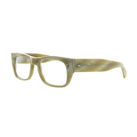 Unisex Square Optical Frames // Beige Horn