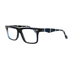 Men's Square Optical Frames // Blue + Black