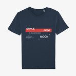 Space Landing Moon T-Shirt // Navy (Small)