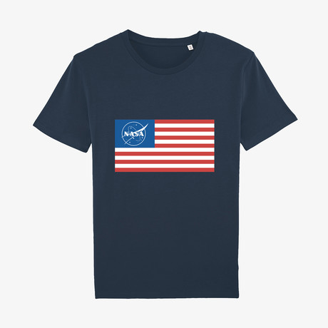 Nasa Flag T-Shirt // Navy (Small)