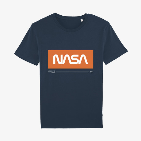 Mission To Mars 2034 T-Shirt // Navy (X-Large)