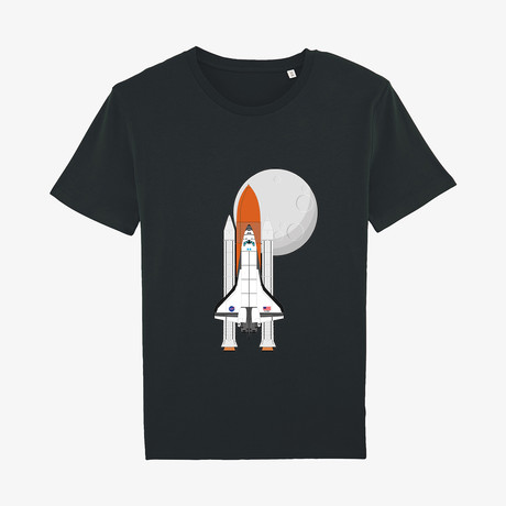 Moon Spaceship T-Shirt // Black (Medium)