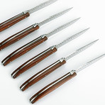 Steak Knife Set // Red Pakka Timber // Set of 6