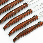 Steak Knife Set // Red Pakka Timber // Set of 6