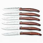 Steak Knife Set // Red Pakka Timber // Set of 6