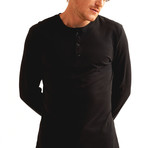 Henley Longsleeve // Black (Small)