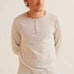 Henley Longsleeve // Oat Melange (Small)