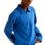 Half-Zip Sweatshirt // Egyptian Blue (Small)