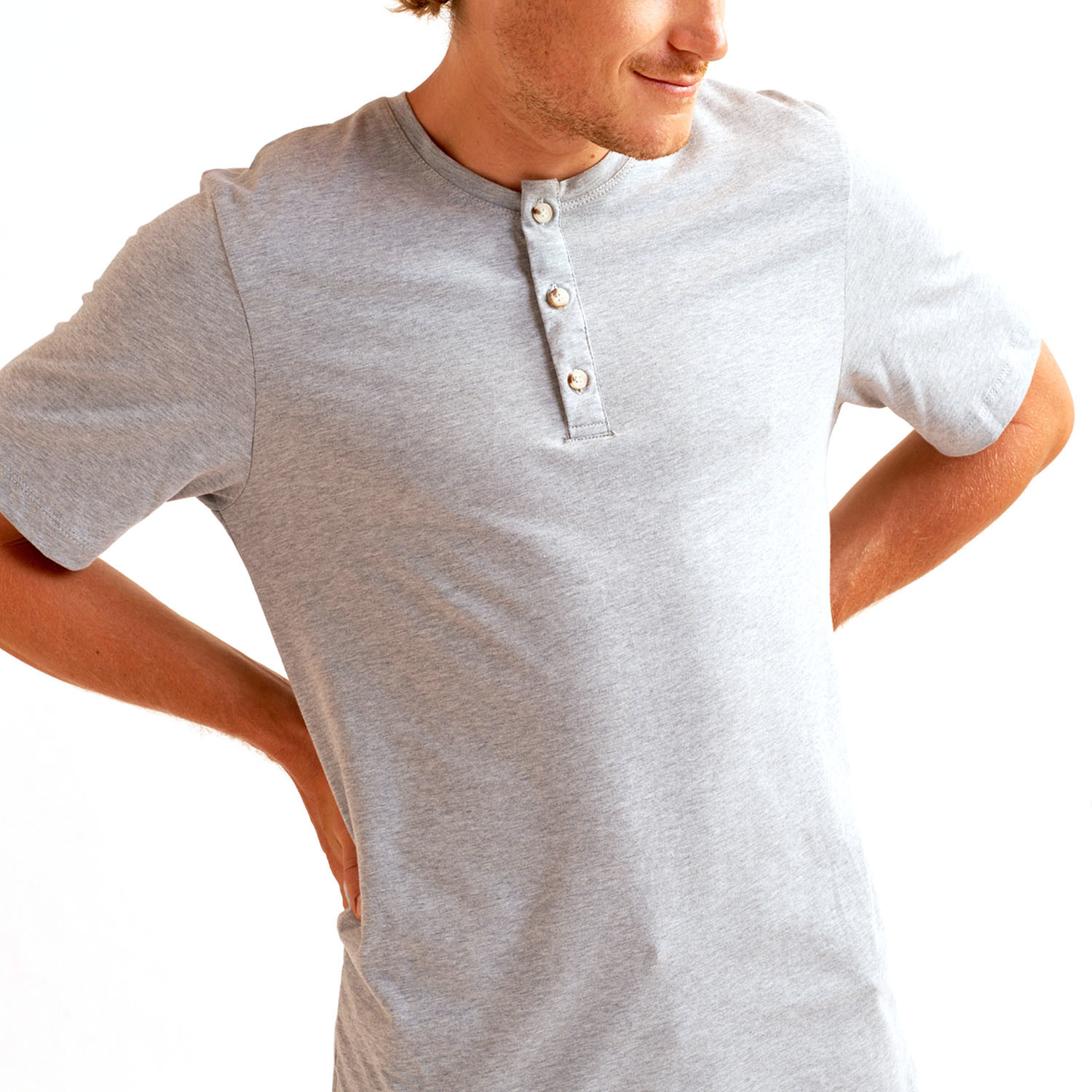 Henley T-Shirt // Heather Gray (Small) - Kotn - Touch of Modern