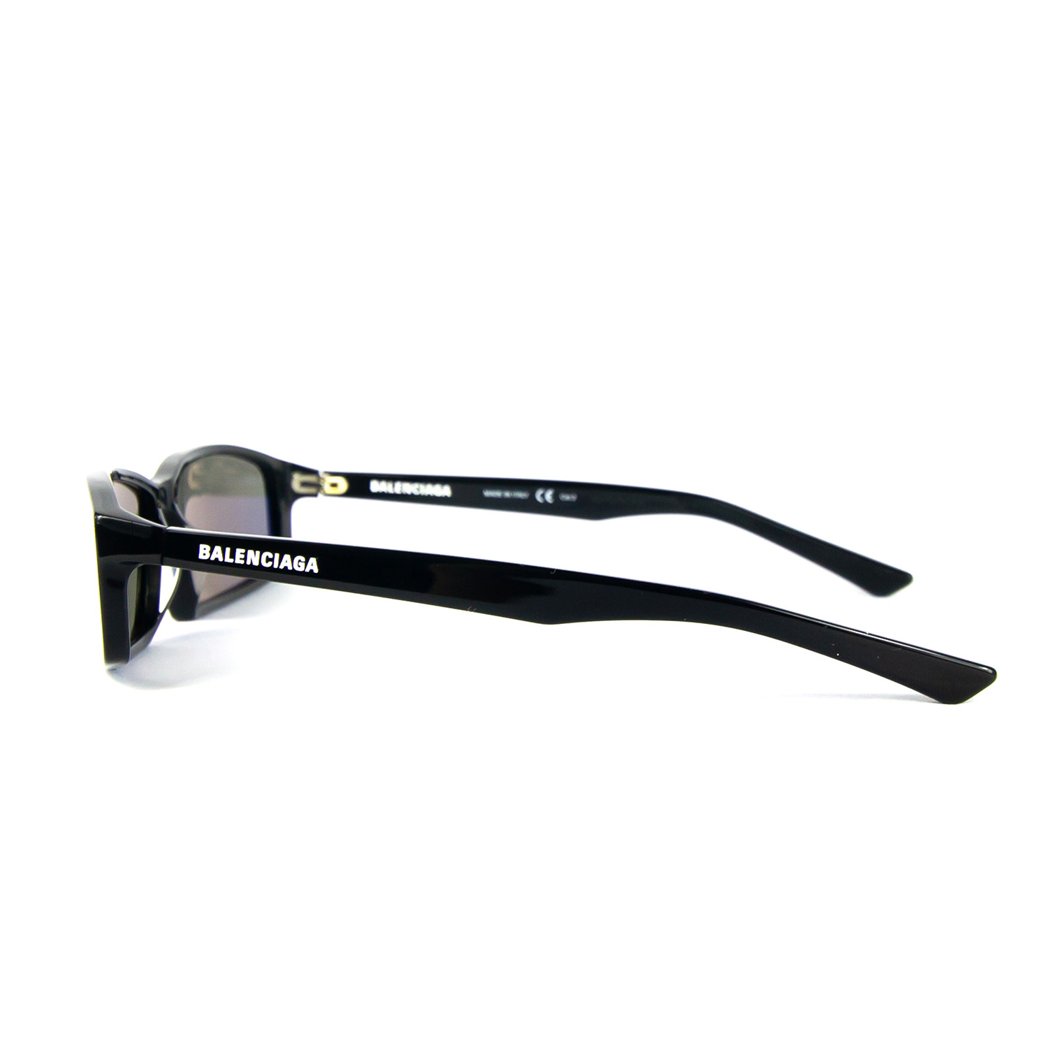 Balenciaga // Unisex Oblong Rectangle Sunglasses // Black - Saint ...