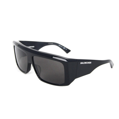 Women's B0001S Rectangle Sunglasses // Black + Gray