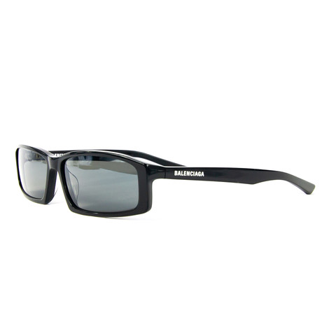 Balenciaga // Unisex Oblong Rectangle Sunglasses // Black