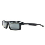 Balenciaga // Unisex Oblong Rectangle Sunglasses // Black