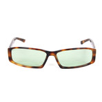 Unisex Oblong Rectangle Sunglasses // Havana