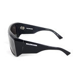 Women's B0001S Rectangle Sunglasses // Black + Gray