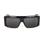 Women's B0001S Rectangle Sunglasses // Black + Gray