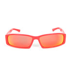 Balenciaga // Unisex Oblong Rectangle Sunglasses // Red