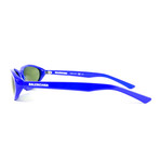 Balenciaga // Unisex Neo Oval Sunglasses // Blue