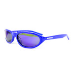 Balenciaga // Unisex Neo Oval Sunglasses // Blue