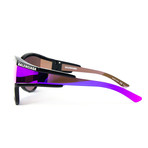 Women's Cat Eye Sunglasses // Black + Purple