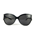 Women's Cat Eye Sunglasses // Black + Gray