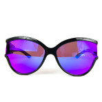 Women's Cat Eye Sunglasses // Black + Purple