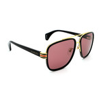 Men's GG0448S-003 Sunglasses // Black + Gold + Rose