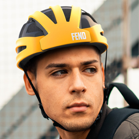 FEND Foldable Helmet // Matte Yellow (Small)