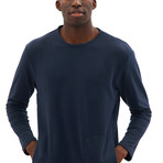 Patch Pocket Sweatshirt // Navy (Small)