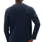 Patch Pocket Sweatshirt // Navy (Small)