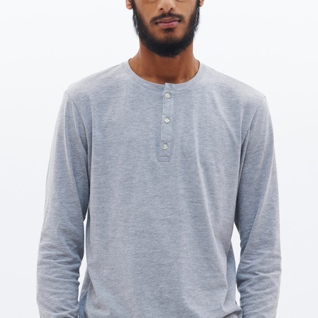 Henley Longsleeve // Heather Gray (Small)