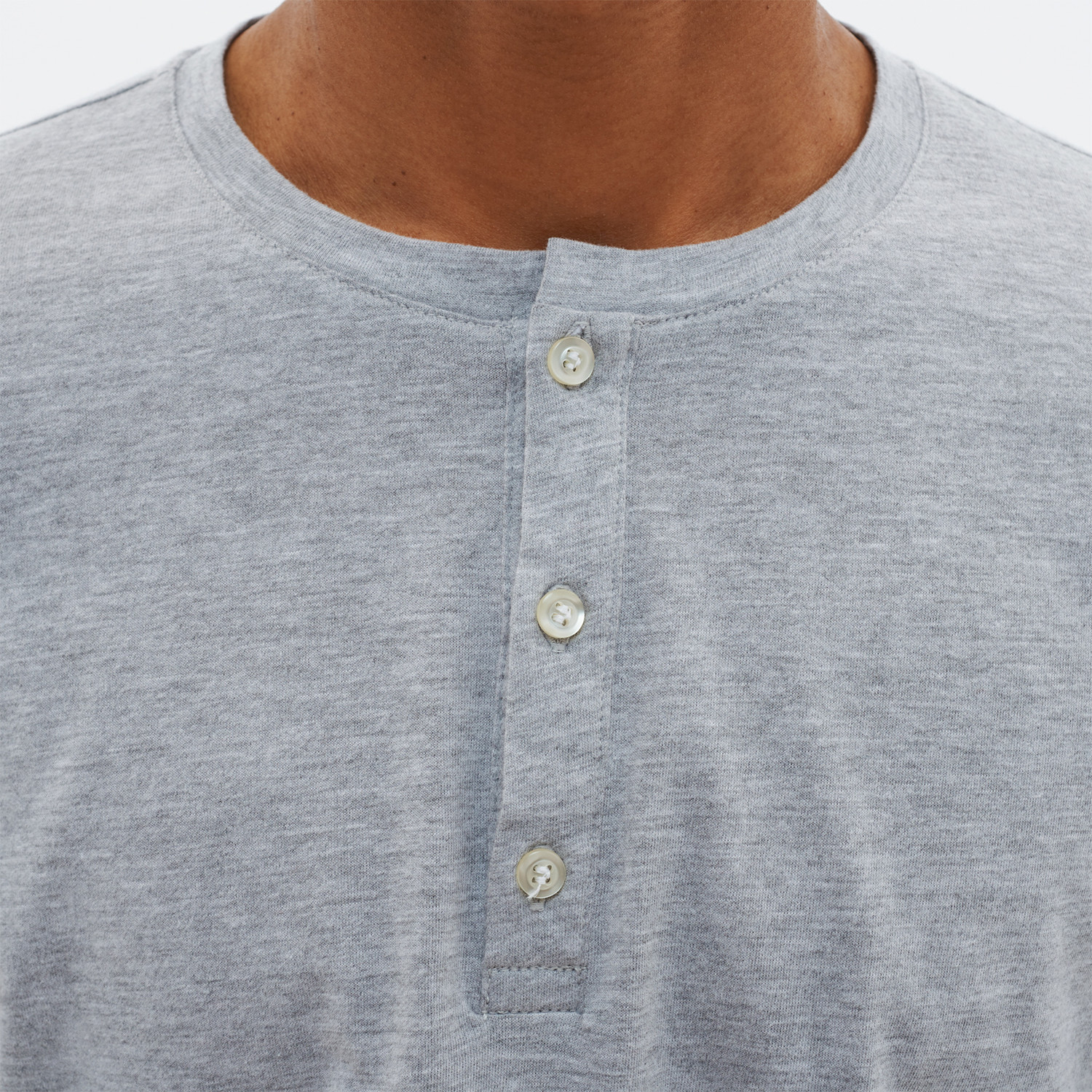 Henley Longsleeve // Heather Gray (Small) - Kotn - Touch of Modern